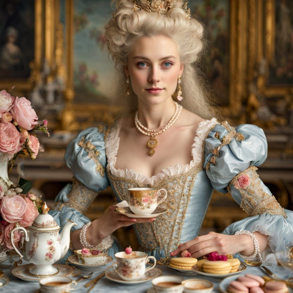 Marie Antoinette's Elegant Tea Time in Versailles