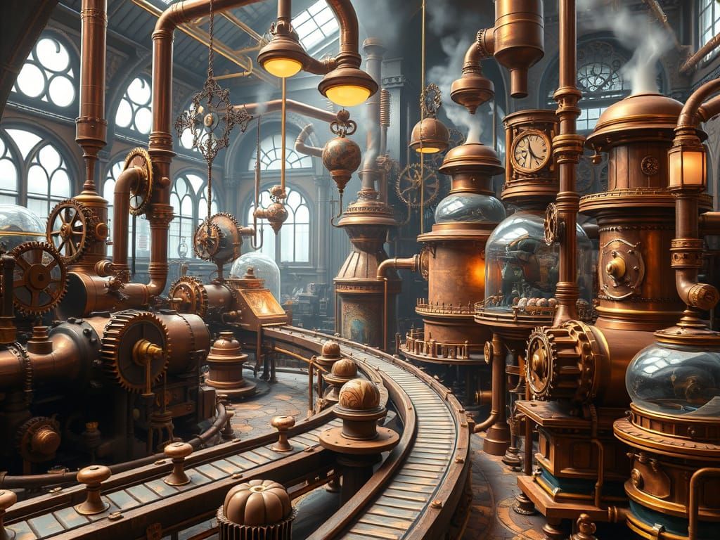 Steampunk Chocolate Factory with Edible Inventions