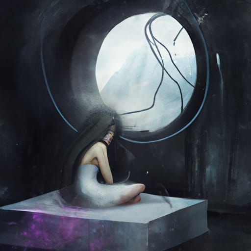 Emotional Girl in Detailed Matte Painting