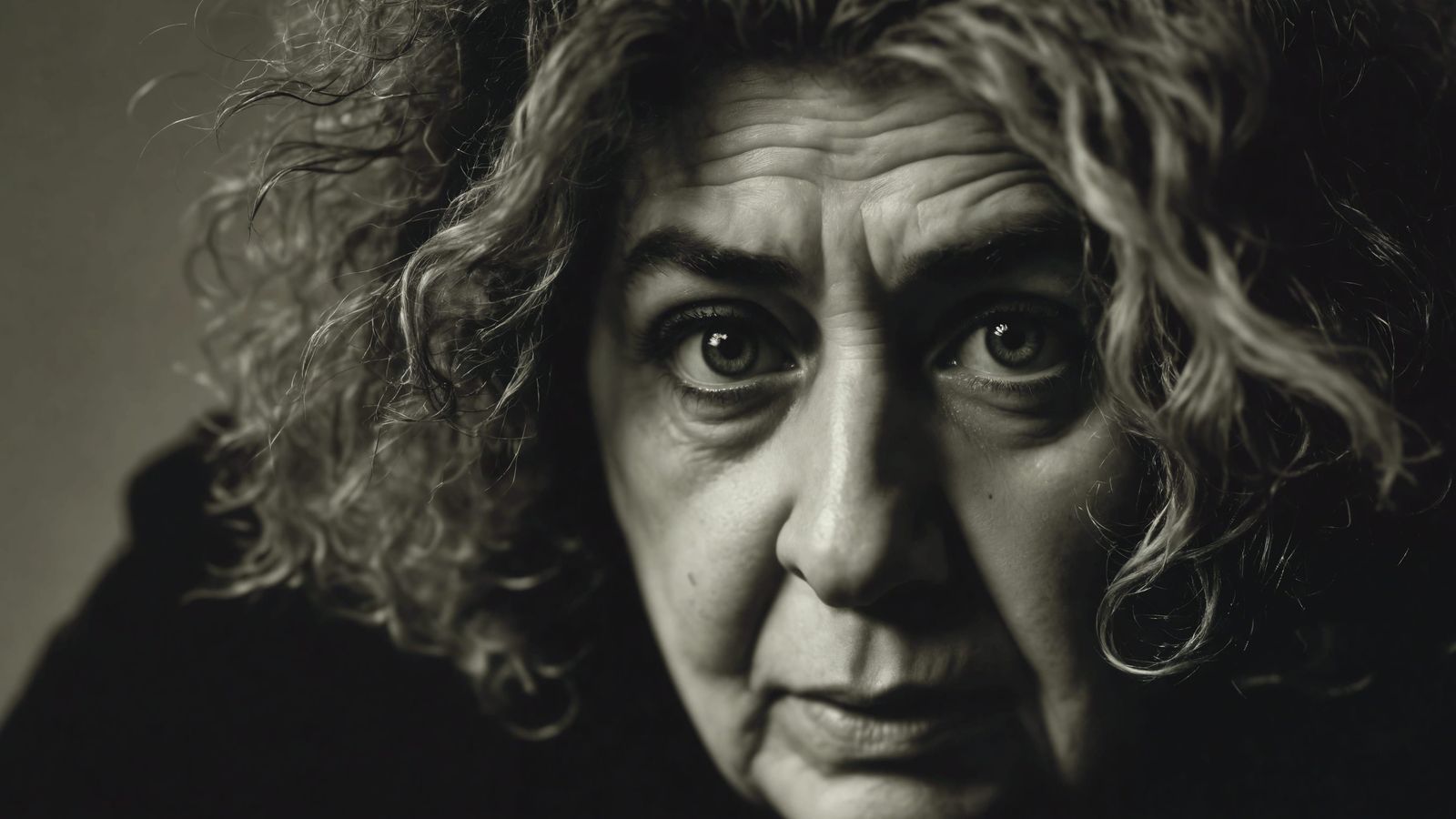 Furious Miriam Margolyes Double Exposure Portrait