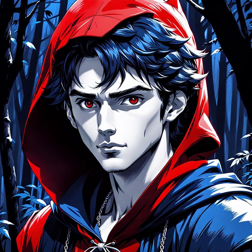 Boy as a RedRidingHood