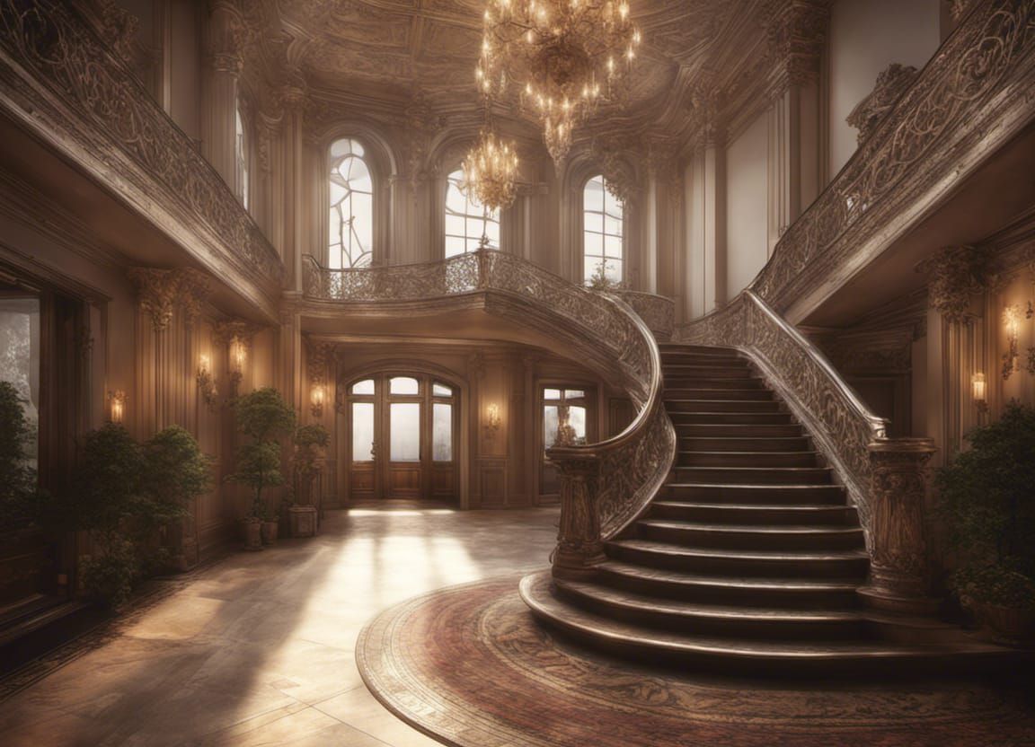 Grand Victorian Foyer at Magic Hour