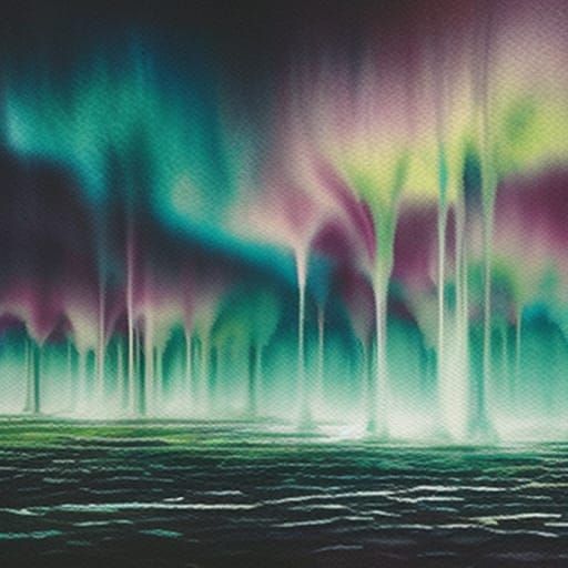 Surreal Death and Purgatory in Dripping Watercolor