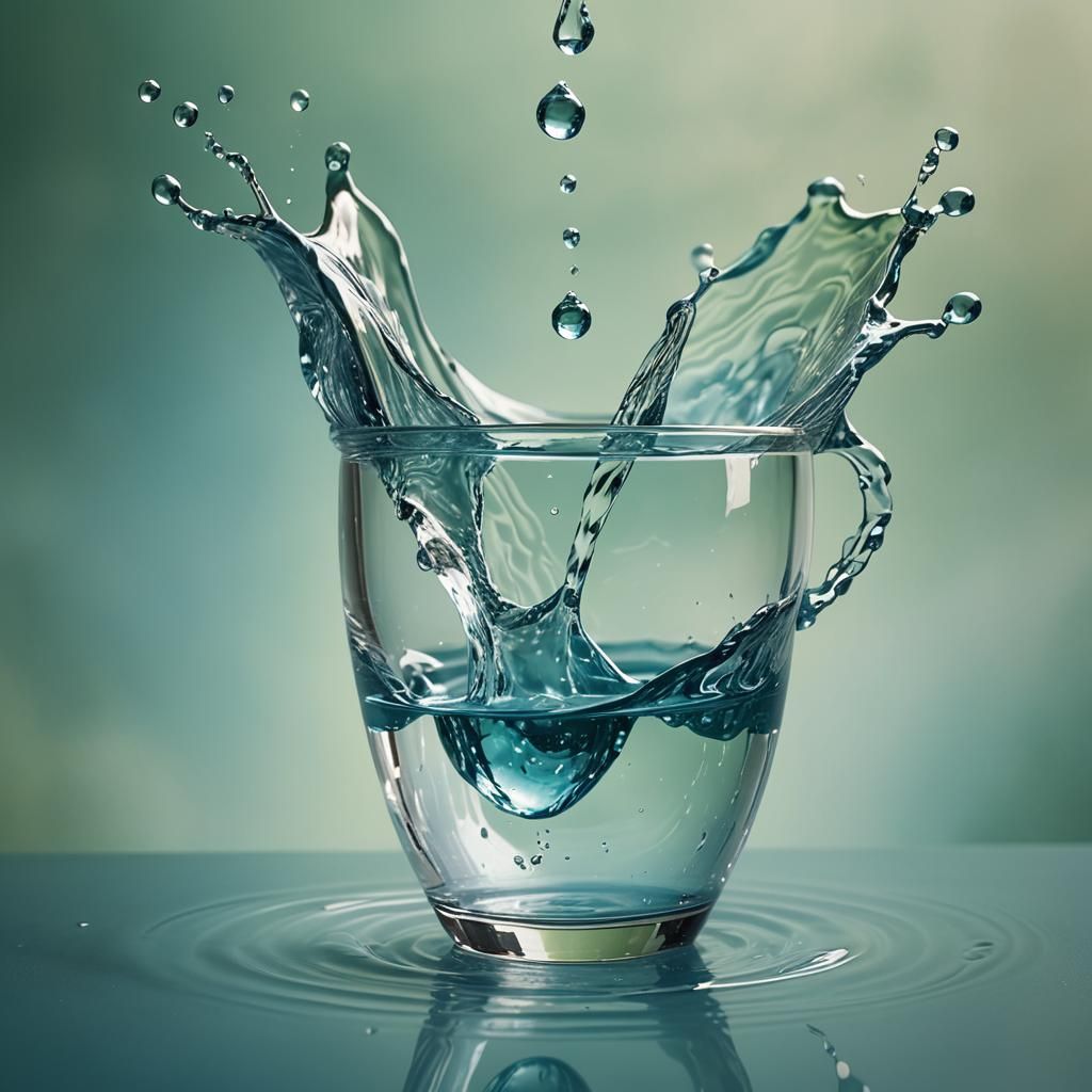 Hyperrealistic Water Drop in Ethereal Pastel Hues