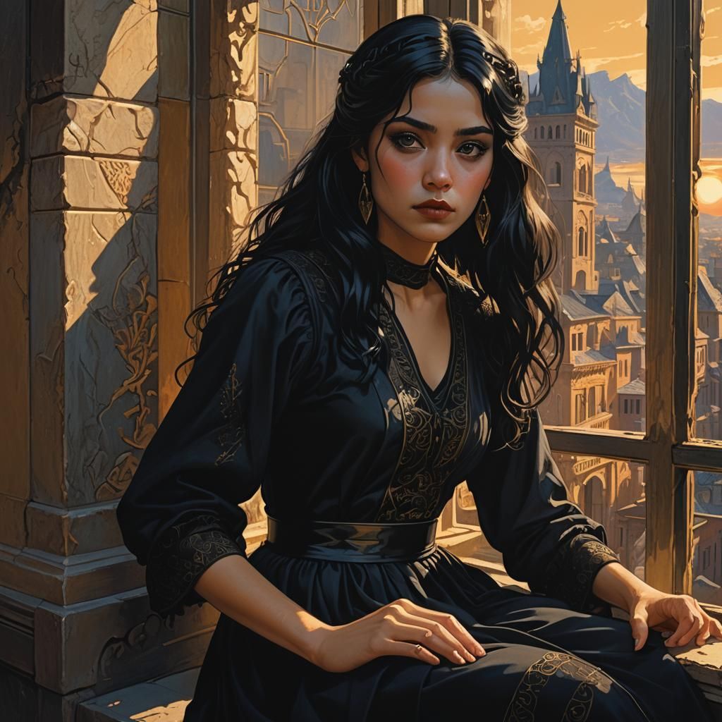 Bethany in Golden Hour Light: A Digital Matte Painting