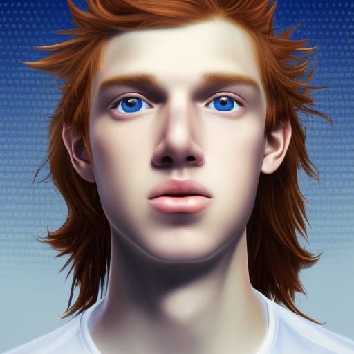 Hyperrealistic Teen Portrait in Splash Art Style