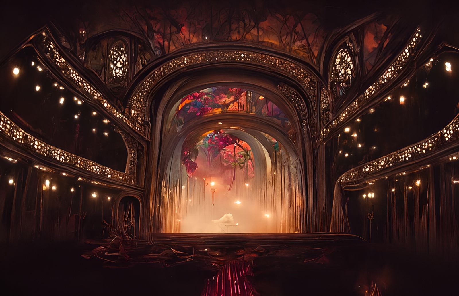 Wonderland Theater Landscape by Jansson and Beksiński