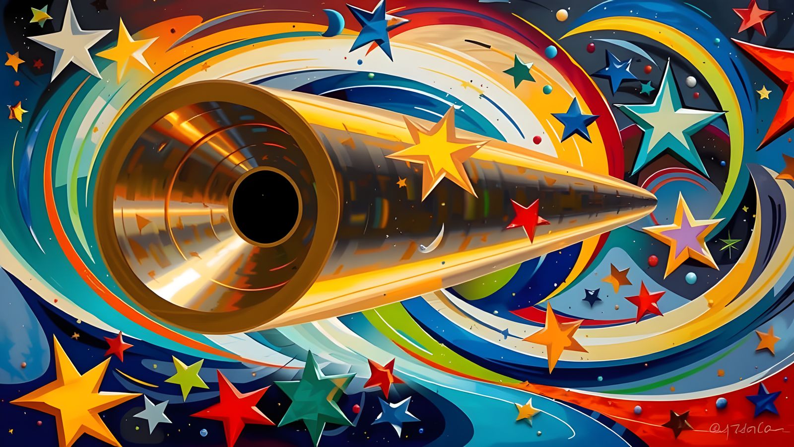 Resplendent Mirror Cylinder in Cosmic Maelstrom