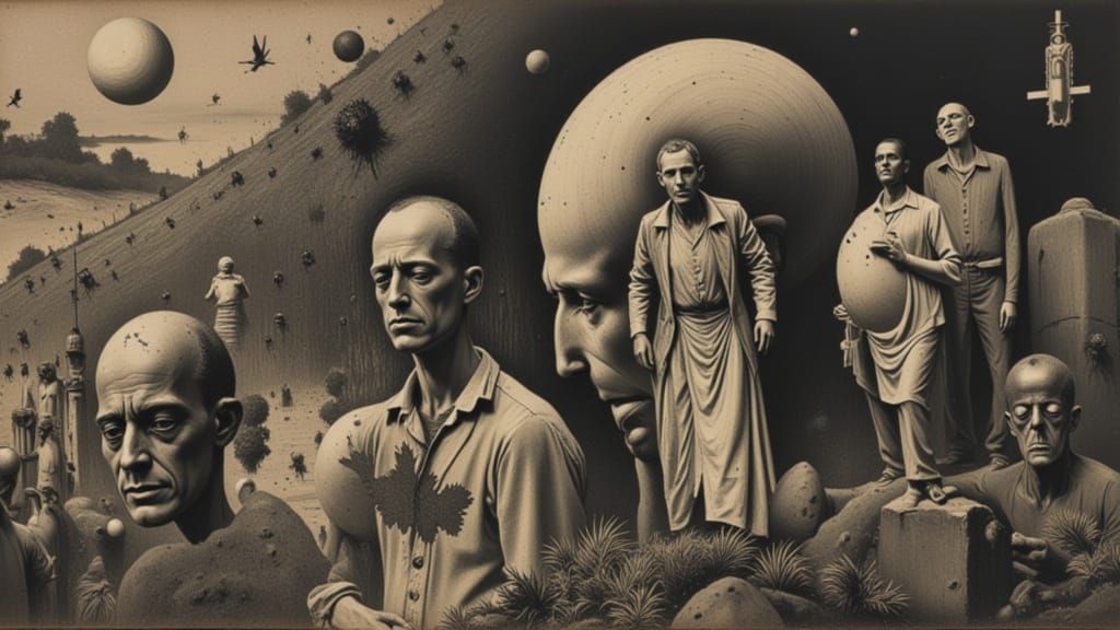 Mystical Night Gathering on Hilltop