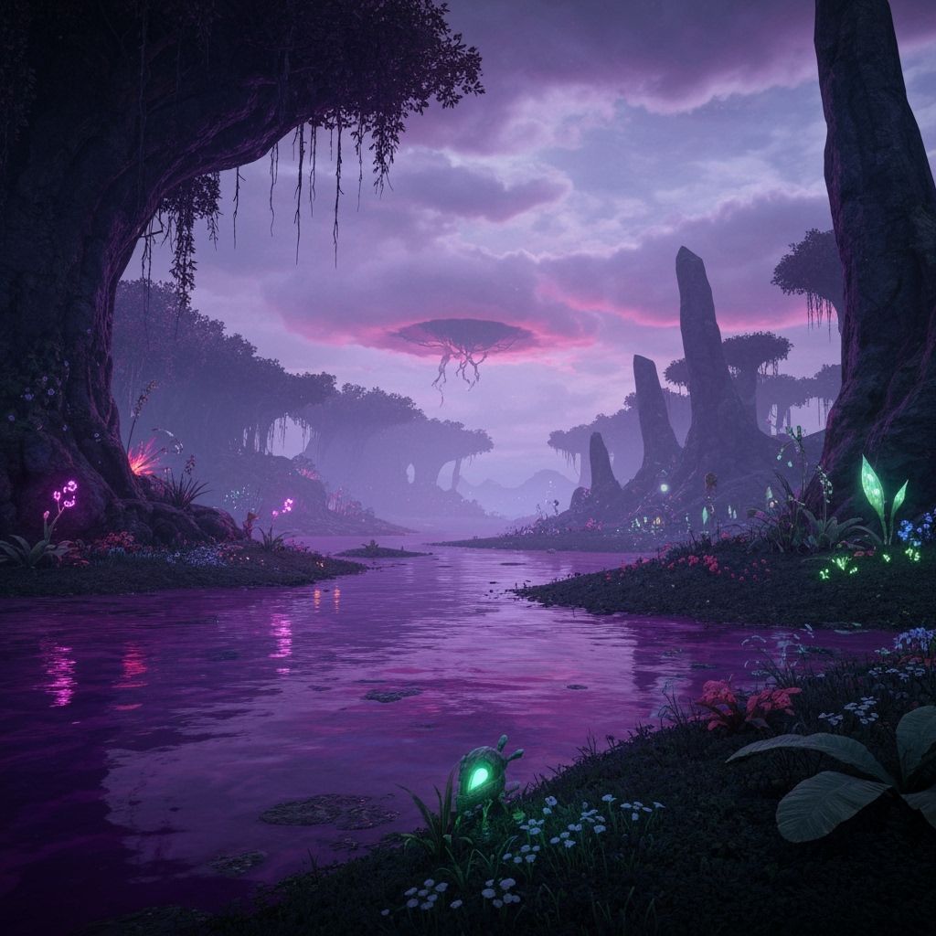 Dark Aether Torvus Bog in 8K Photorealism