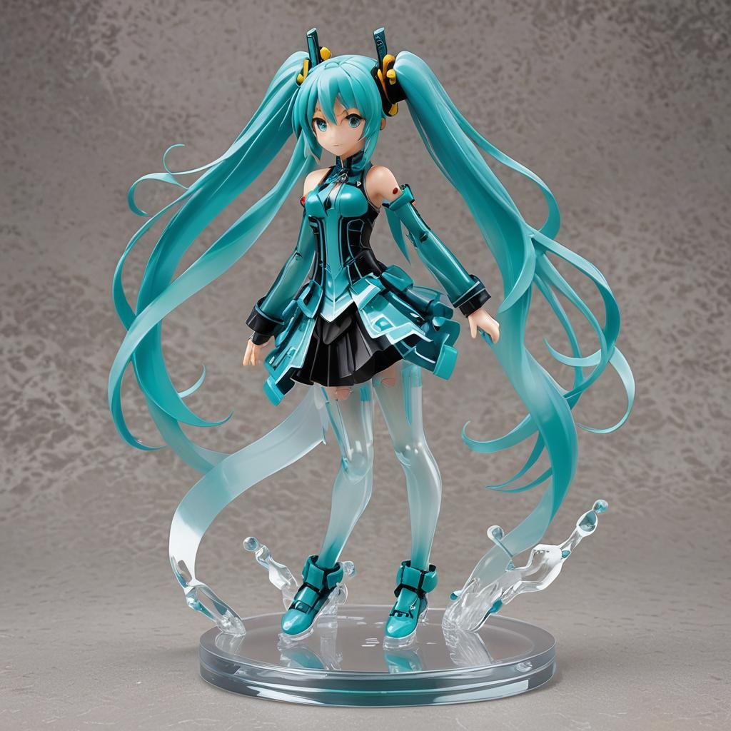 Translucent Polycarbonate Hatsune Miku Figurine
