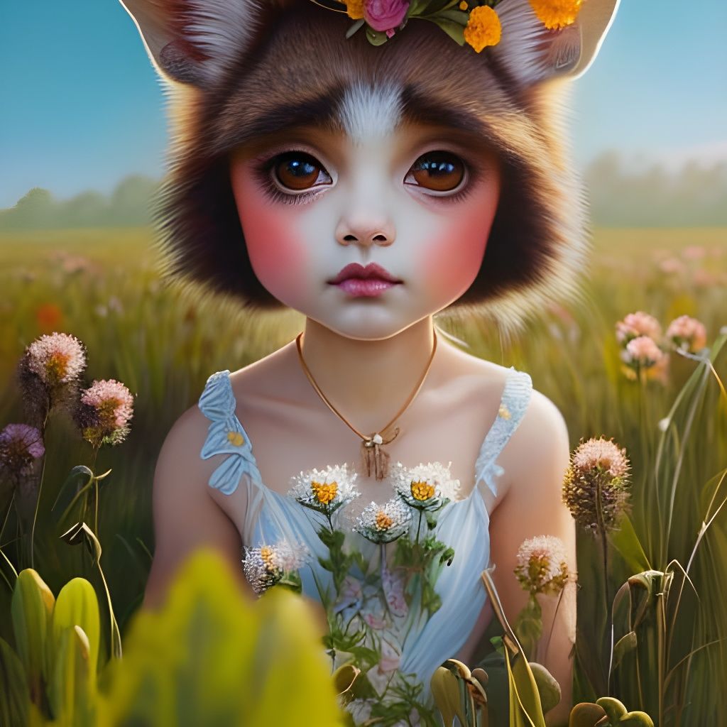 Chibi Wallaby Portrait in Rococo Style