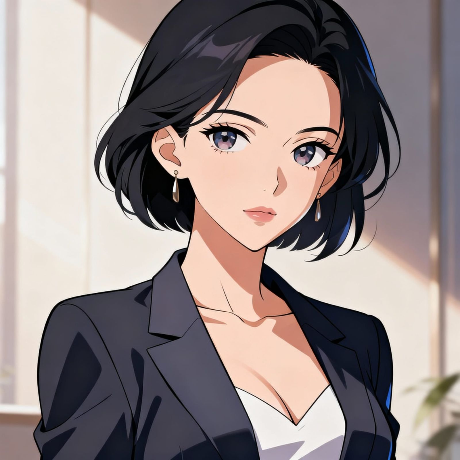 Elegant Anime Character Illustration with Manhwa Shading