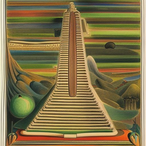 Mixtec Codex Engraving in Blakean Style