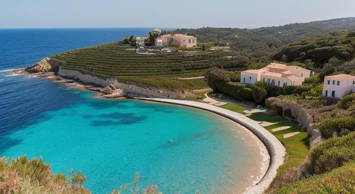 Picturesque Roman Estate Above a Mediterranean Bay