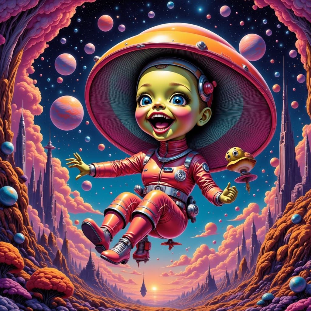 Cosmic Mushroom Space Explorer