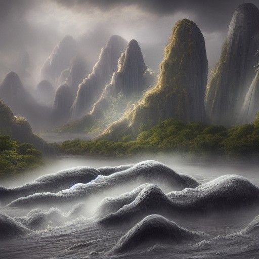 Metal Scaled Dragon Emerges from Floods