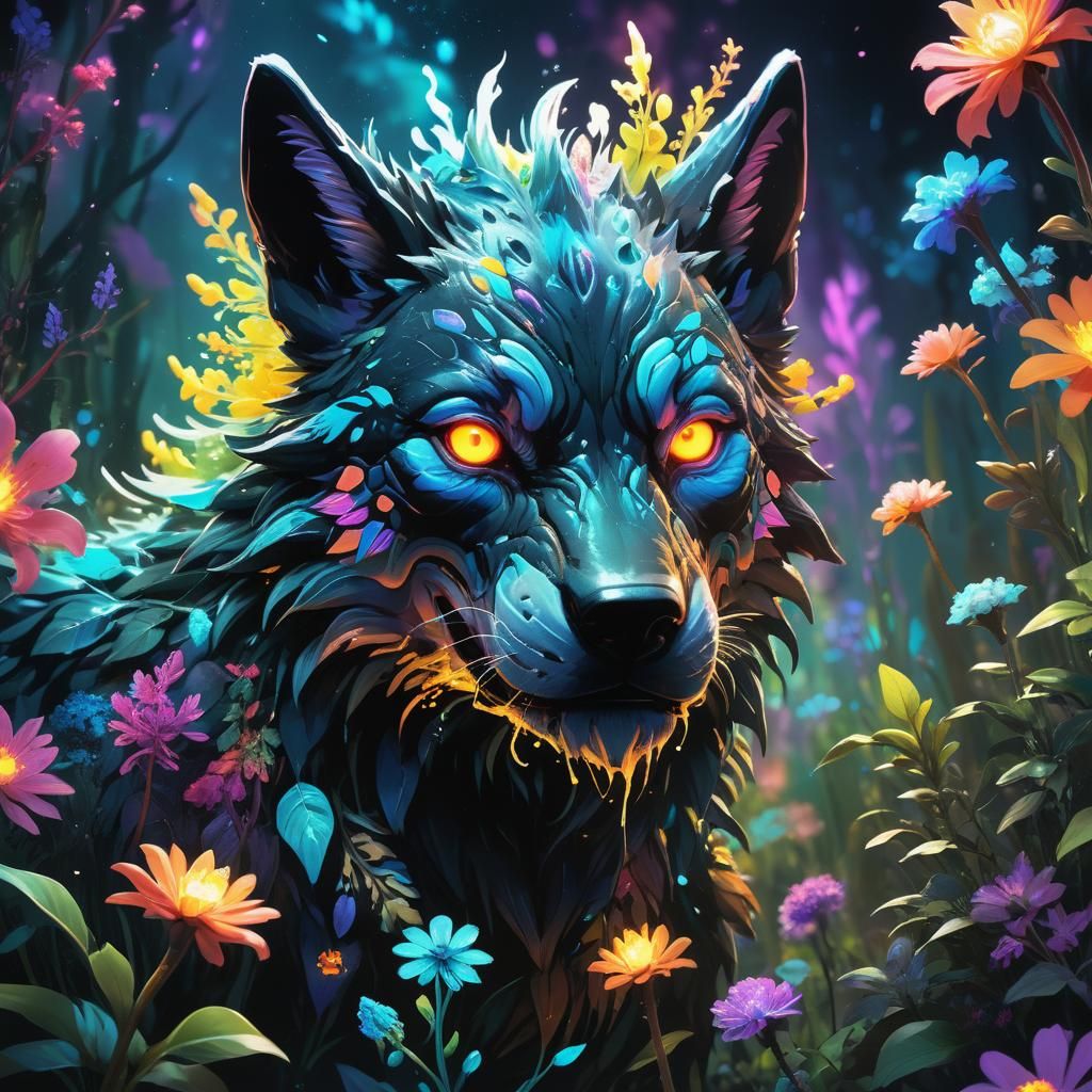 Alien wolf on the hunt