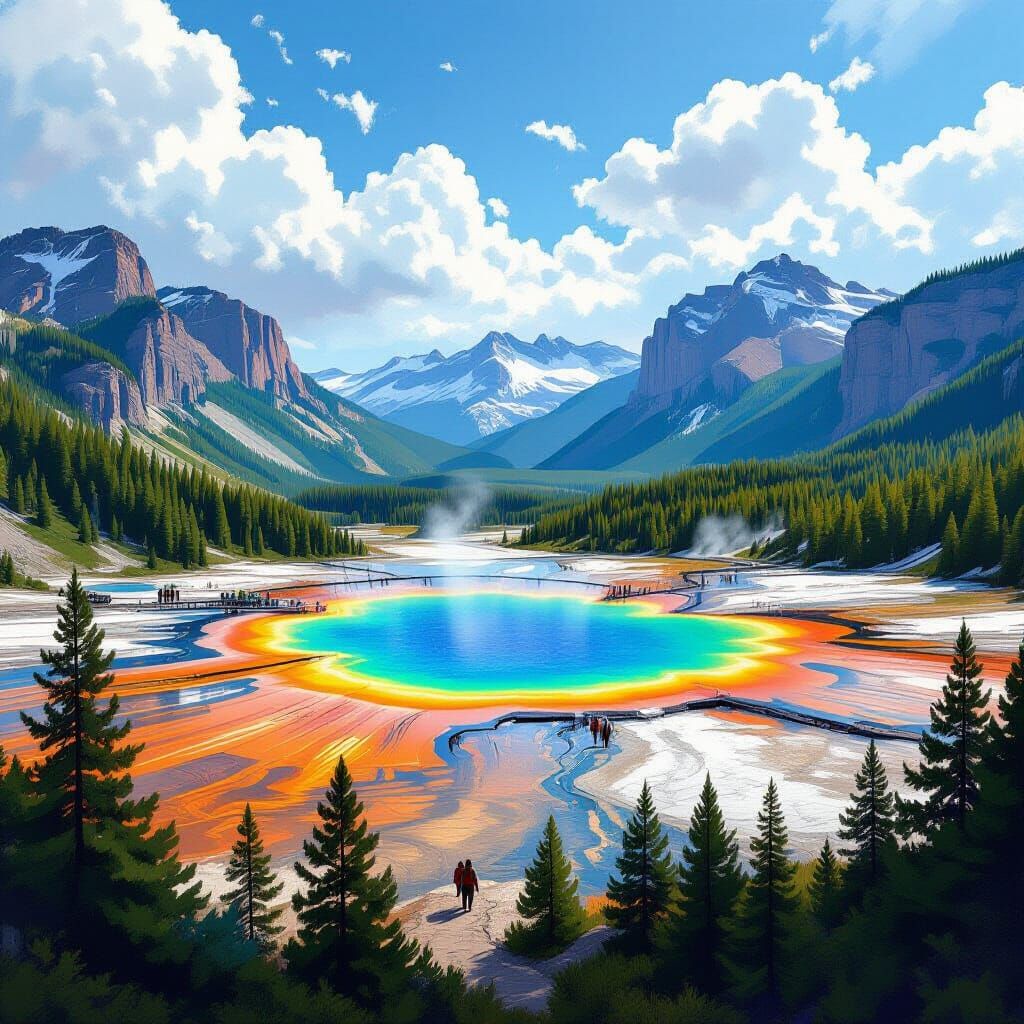 Grand Prismatic Spring: Dreamy, Futuristic Landscape