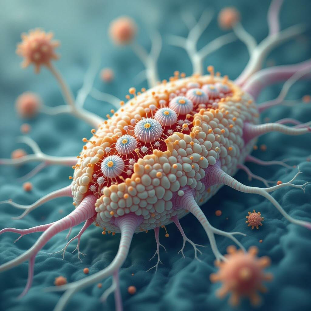 Detailed Dorsal Root Ganglion Illustration in Biomedical Art...