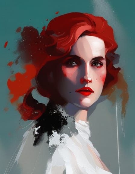 Colorful Graffiti Portrait of Lucy Westenra