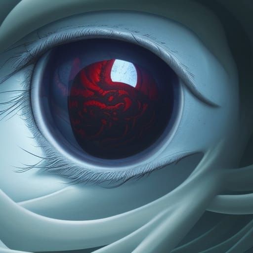 Dragon Eyes in Dark Fantasy Anime Style