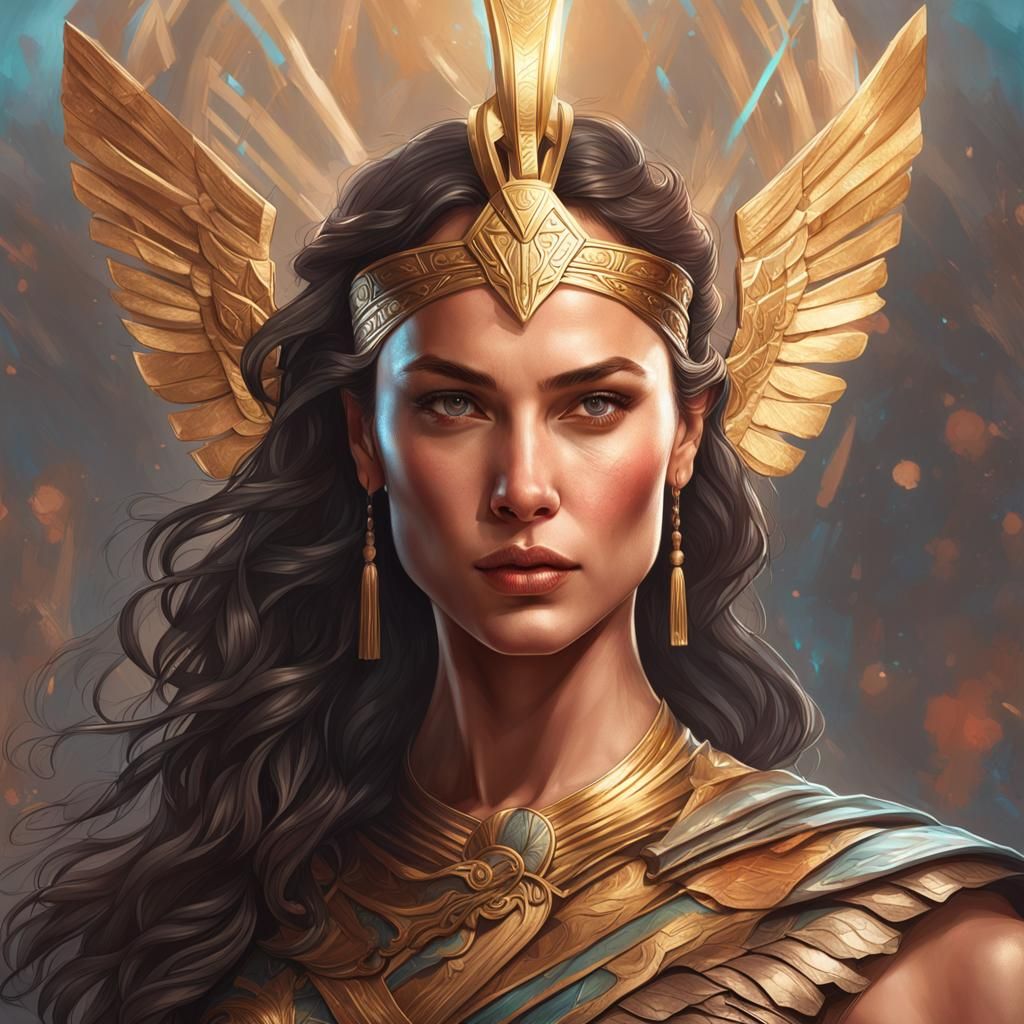 Gal Gadot as Ancient Goddess: Hyperdetailed Portrait
