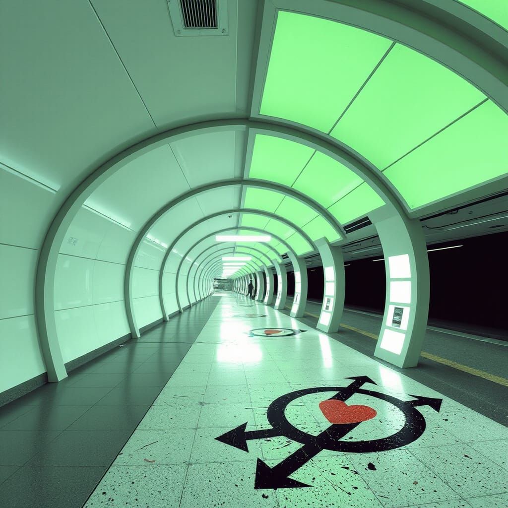 Utopian Future in Frutiger Metro Aesthetic