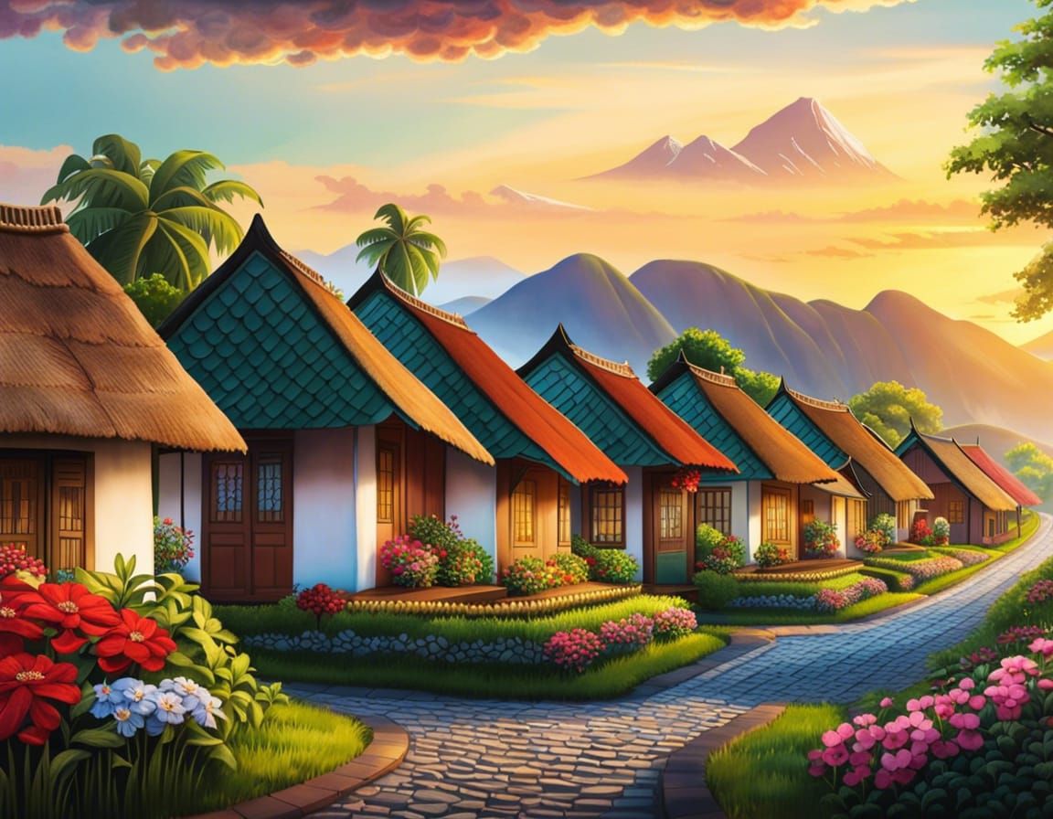 Indonesian countryside villages. 🌾🏡