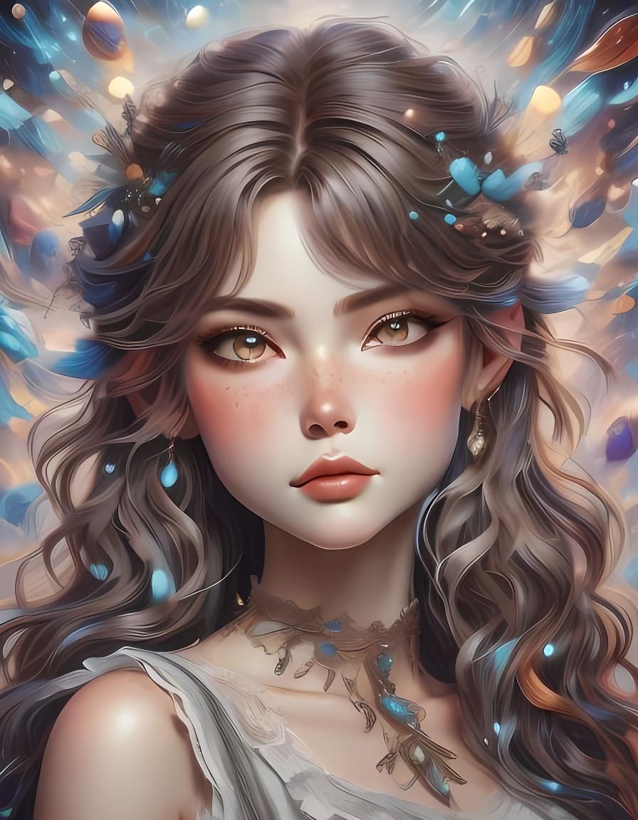 Detailed Portrait with Fantasy Aesthetic