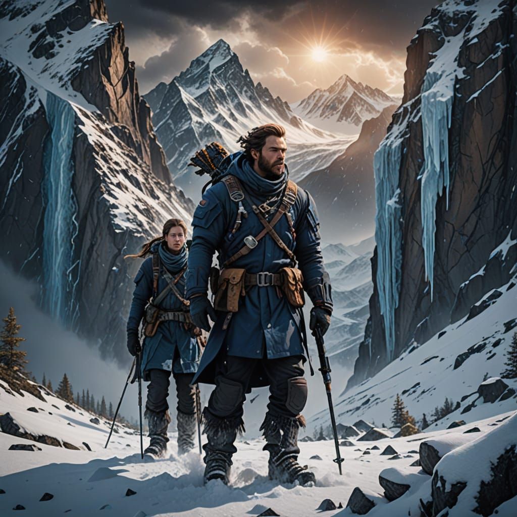 Cyberpunk-Inspired Winter Wonderland