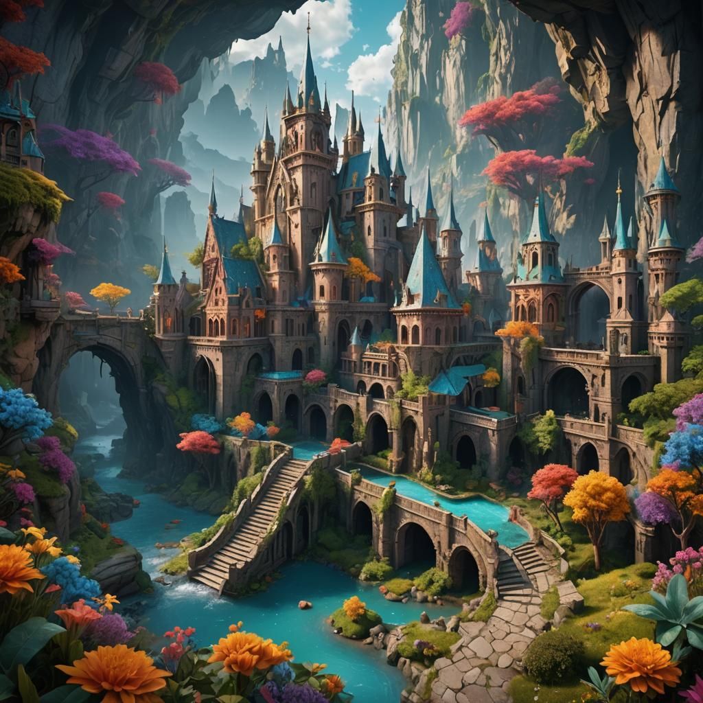 Fantastical Matte Painting in Deep Color