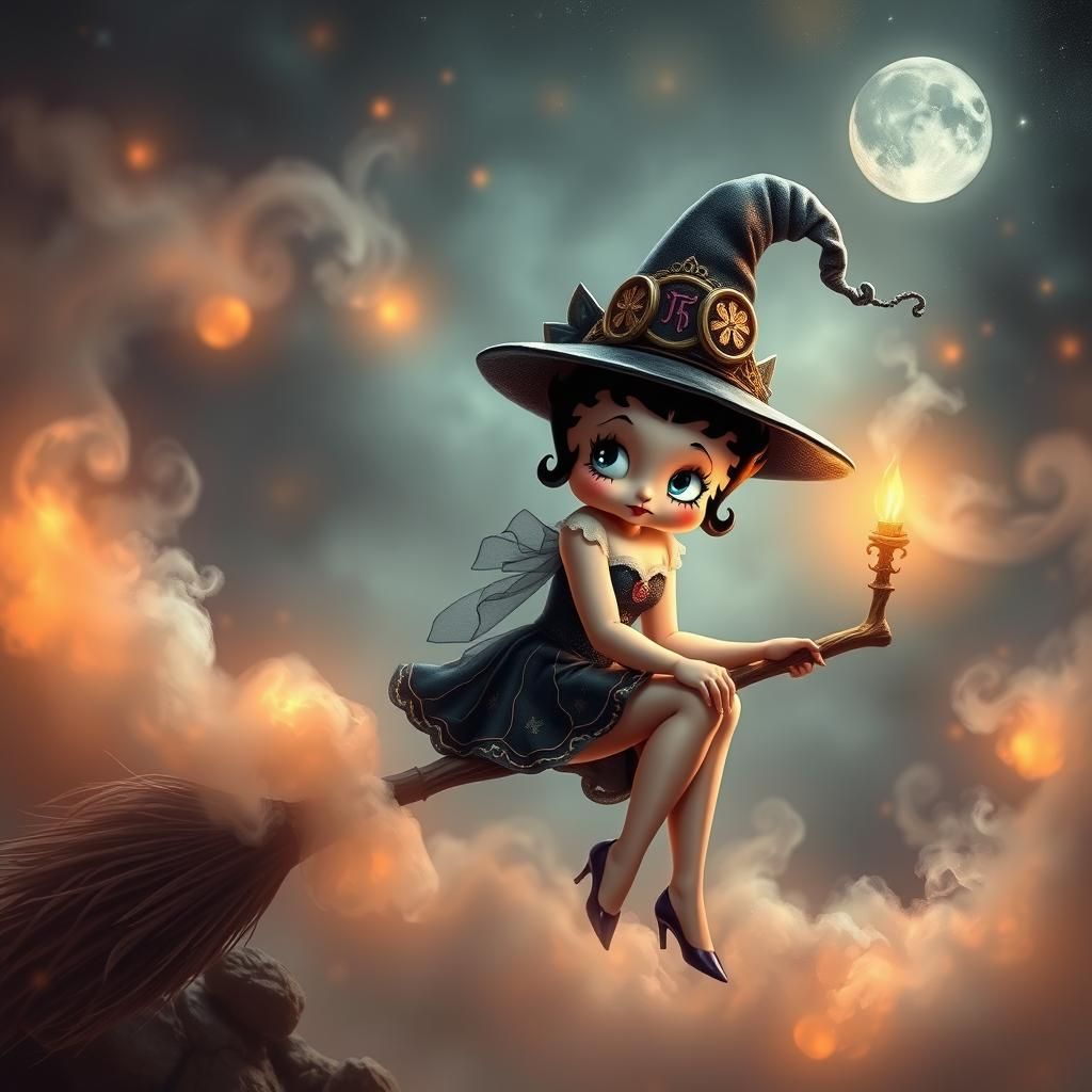 Betty Boop as Ethereal Fantasy Witch