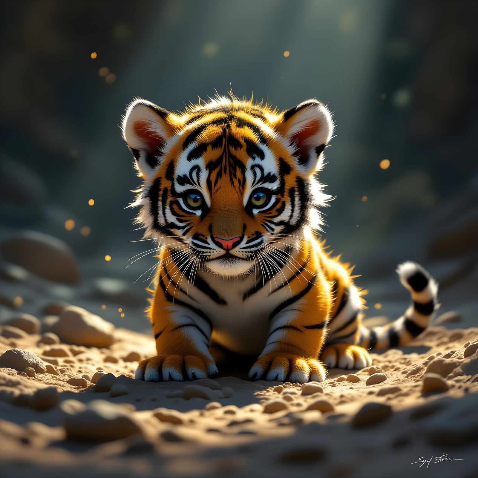 Alien Tiger Cub's First Glimpse of Light