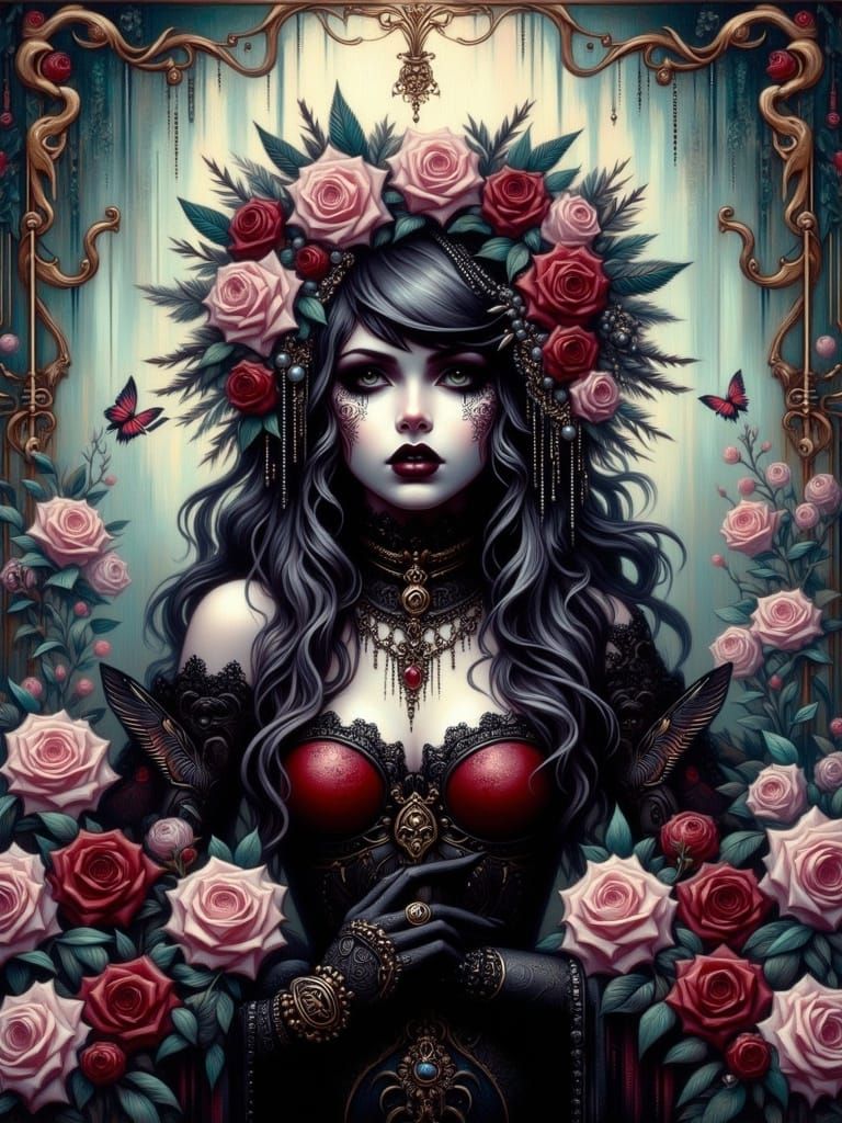 Gothic Winter Santa in Enchanted Forest