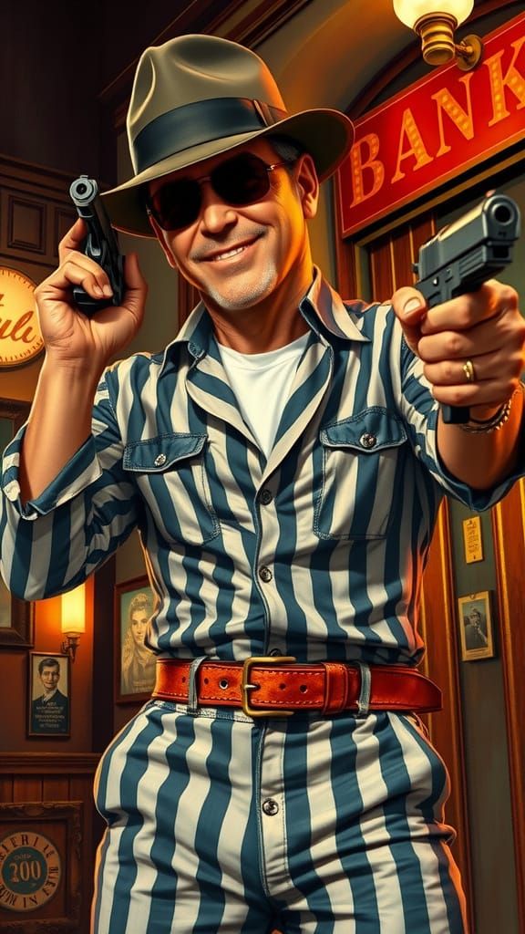 George Clooney in a Retro-Style Bank Heist