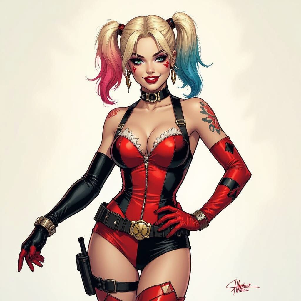Curvy Harley Quinn Inspired Character in Birds of Prey