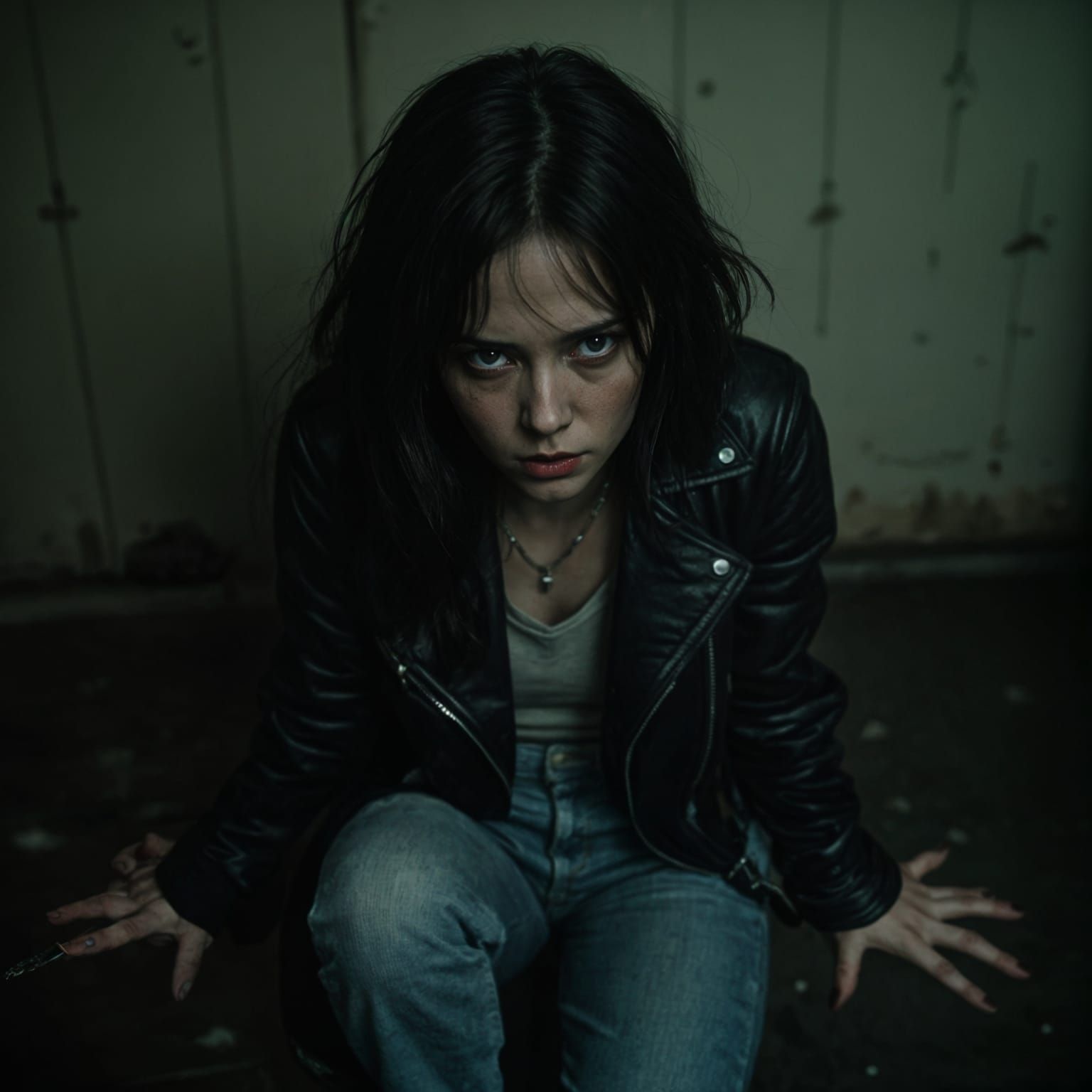 Cinematic Film Still of a Demon Addict