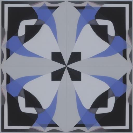 Abstract Geometric Composition in Op Art Style