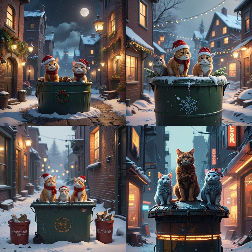 Fantastical Christmas Gathering with Garfield and Mice