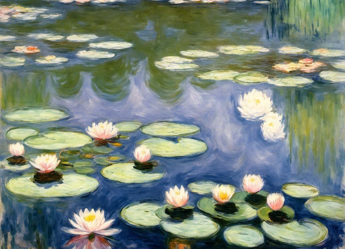 Anime Water Lilies after Monet