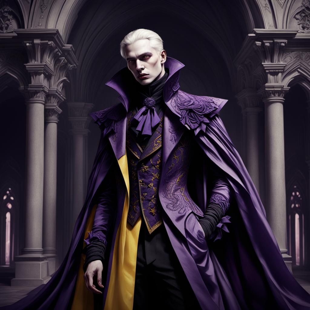 Vampire in Balenciaga-Inspired Dark Fantasy Fashion
