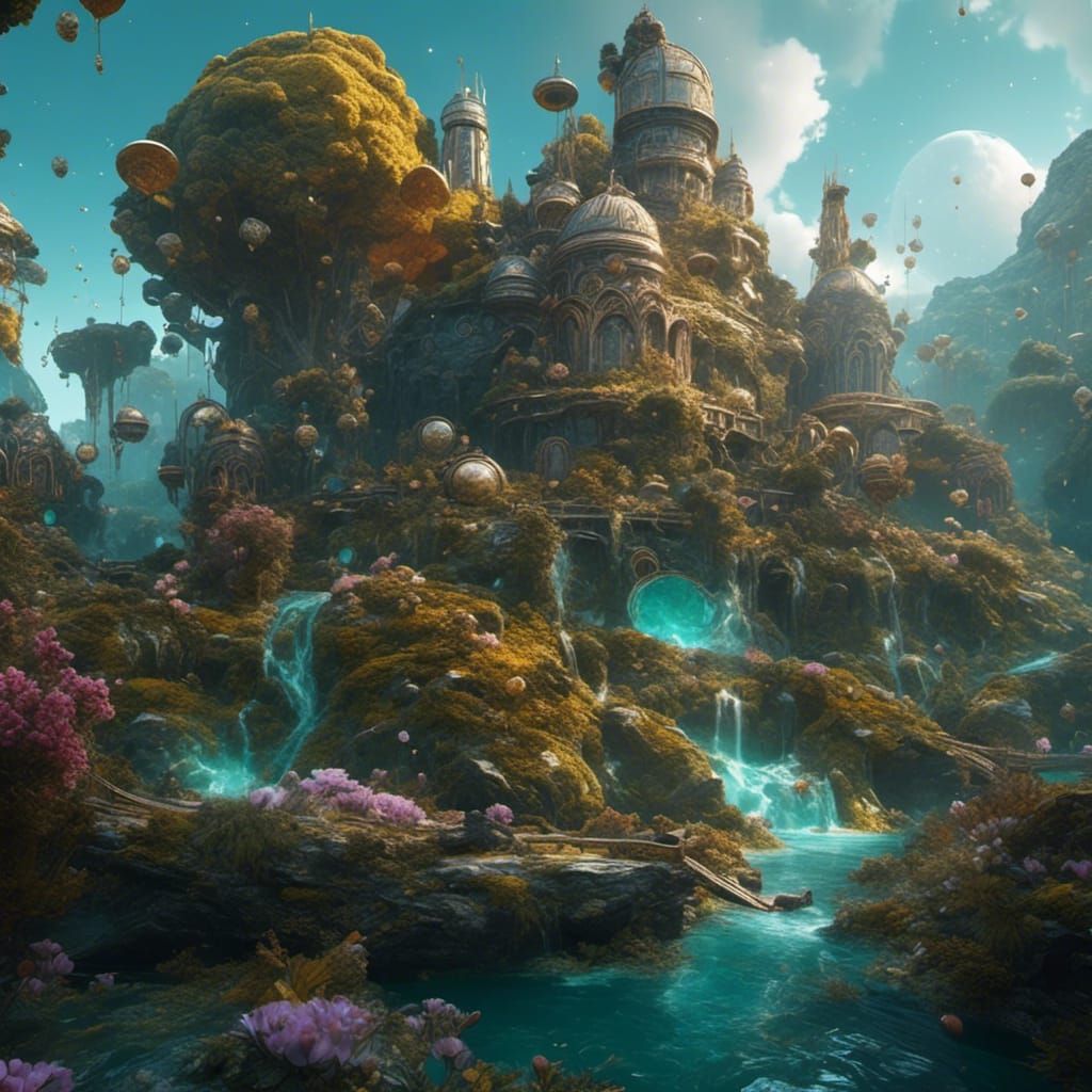 Fantastical Guinea Pig Matte Painting in 8K