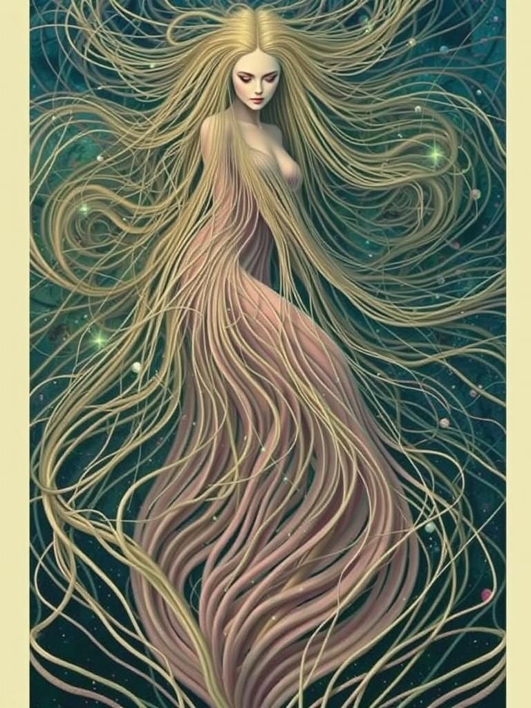 Blue Mycelium Network in Forest: Detailed Octane Render