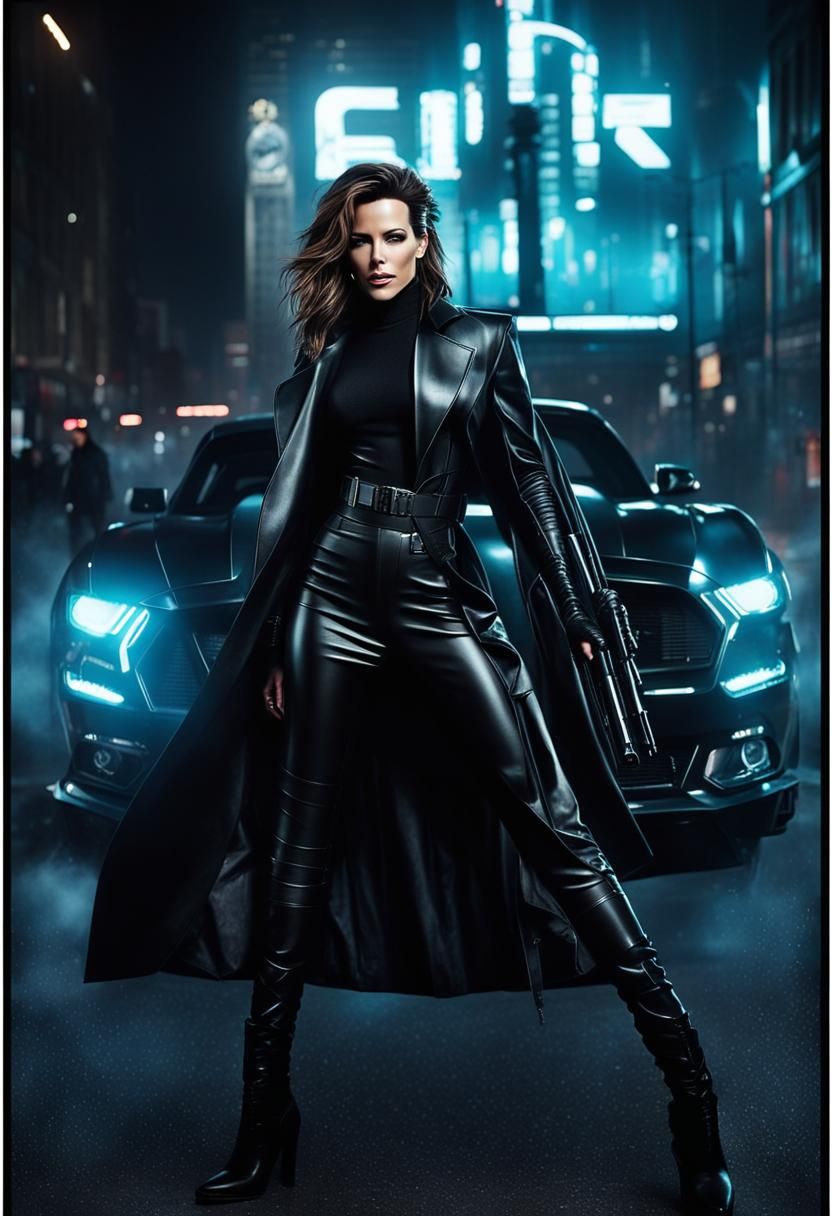 Cyberpunk Agent Posing in London