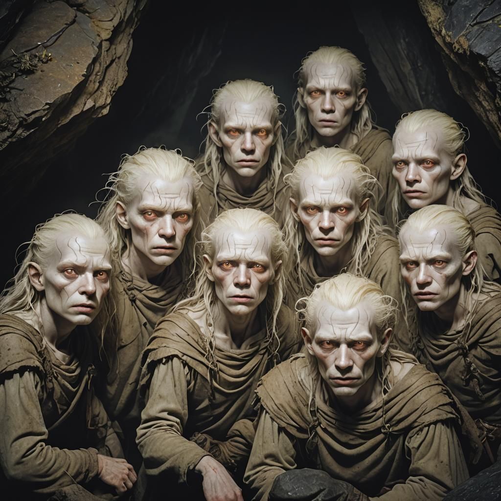 Painting of the infamous 16th century Sawney Bean clan of in...