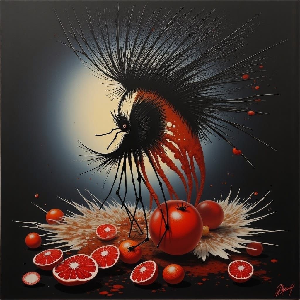 Lady Dimitrescu Portrait in Blood Orange