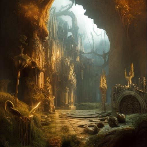 Jadis the Witch and Ginarrbrik: Detailed Oil Painting