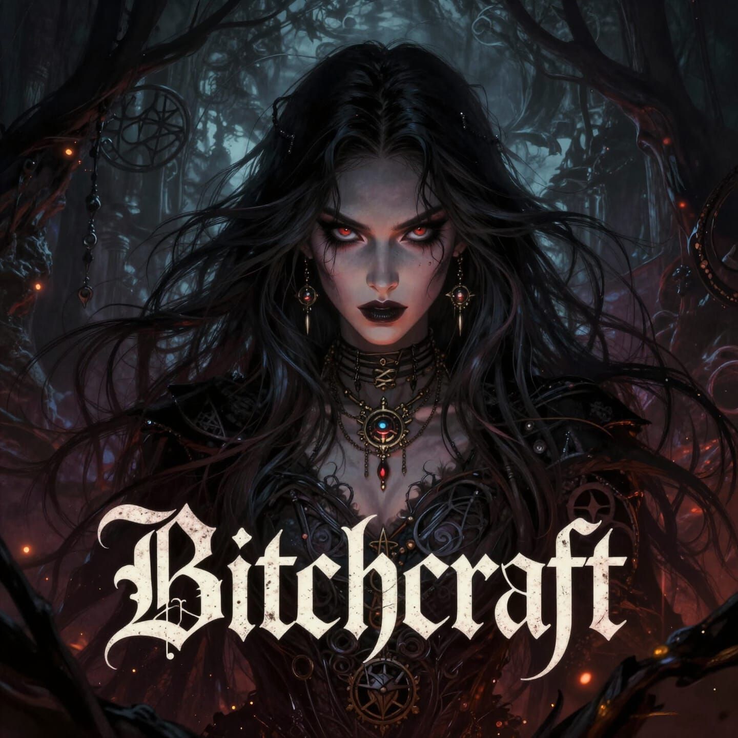 Gothic Witch Album Cover: Bitchcraft Spells in Metal