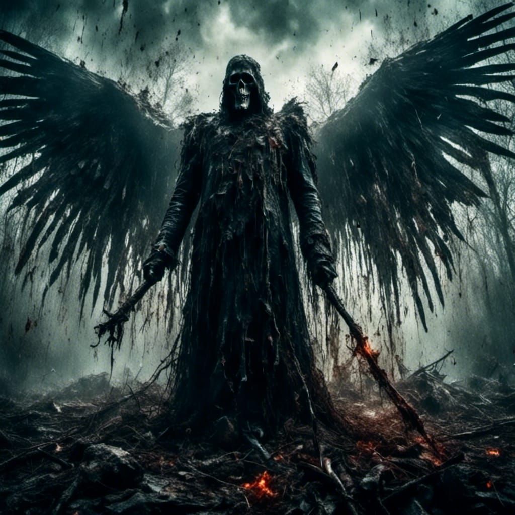 Angel of Death in Dark Fantasy Style